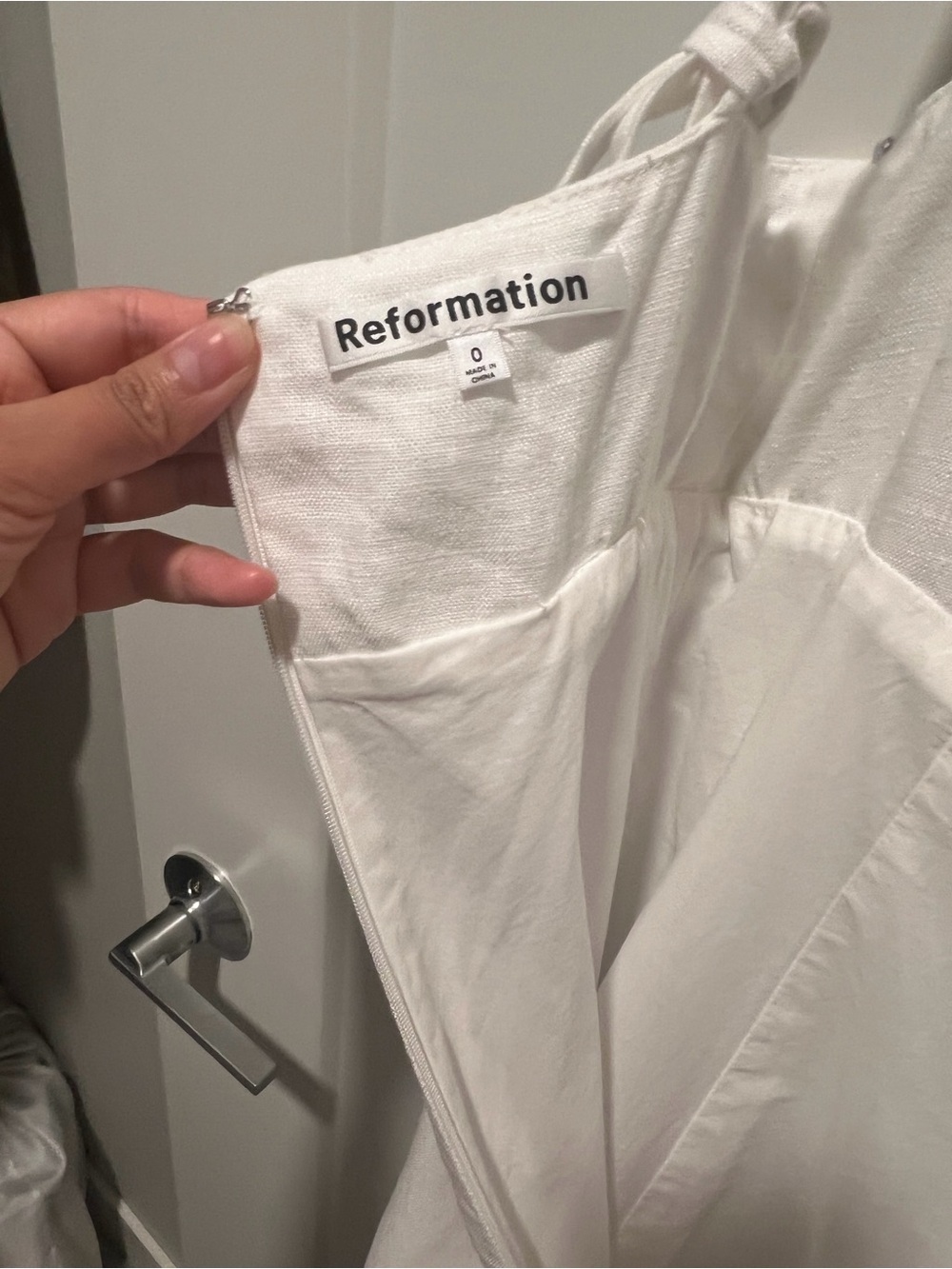 NWT Reformation Rai Linen Dress in White - Picture 6 of 8